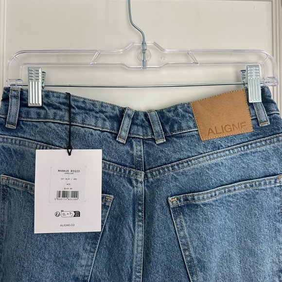 ALIGNE MID RISE RIGID BARREL JEANS - Picture 3 of 4